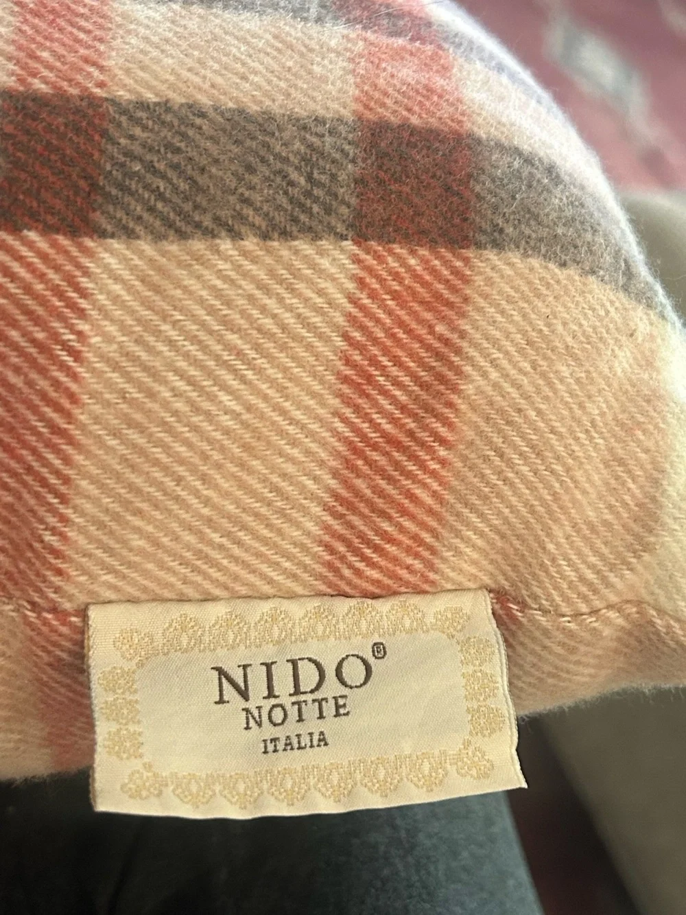 NWOT NIDO Notte Italian Decorative Pillow Earthtones Gray Cream Rust SOFT